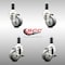 Service Caster 3 Inch 316SS Thermoplastic Rubber Swivel 1-1/8 Inch Stem Caster Brake SCC, 2PK SCC-SS316EX20S314-TPRB-2-TLB-2-118 - alternate 2